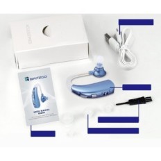 Used Britzgo VHP-1301 Hearing Amplifier Blue Intelligent Noise Reduction 1 Couple