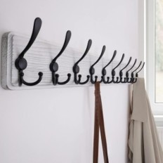 Gebruikte muurhanger Skoloo Wooden, Duurzaam, Muur met 10 Drievoudige haken