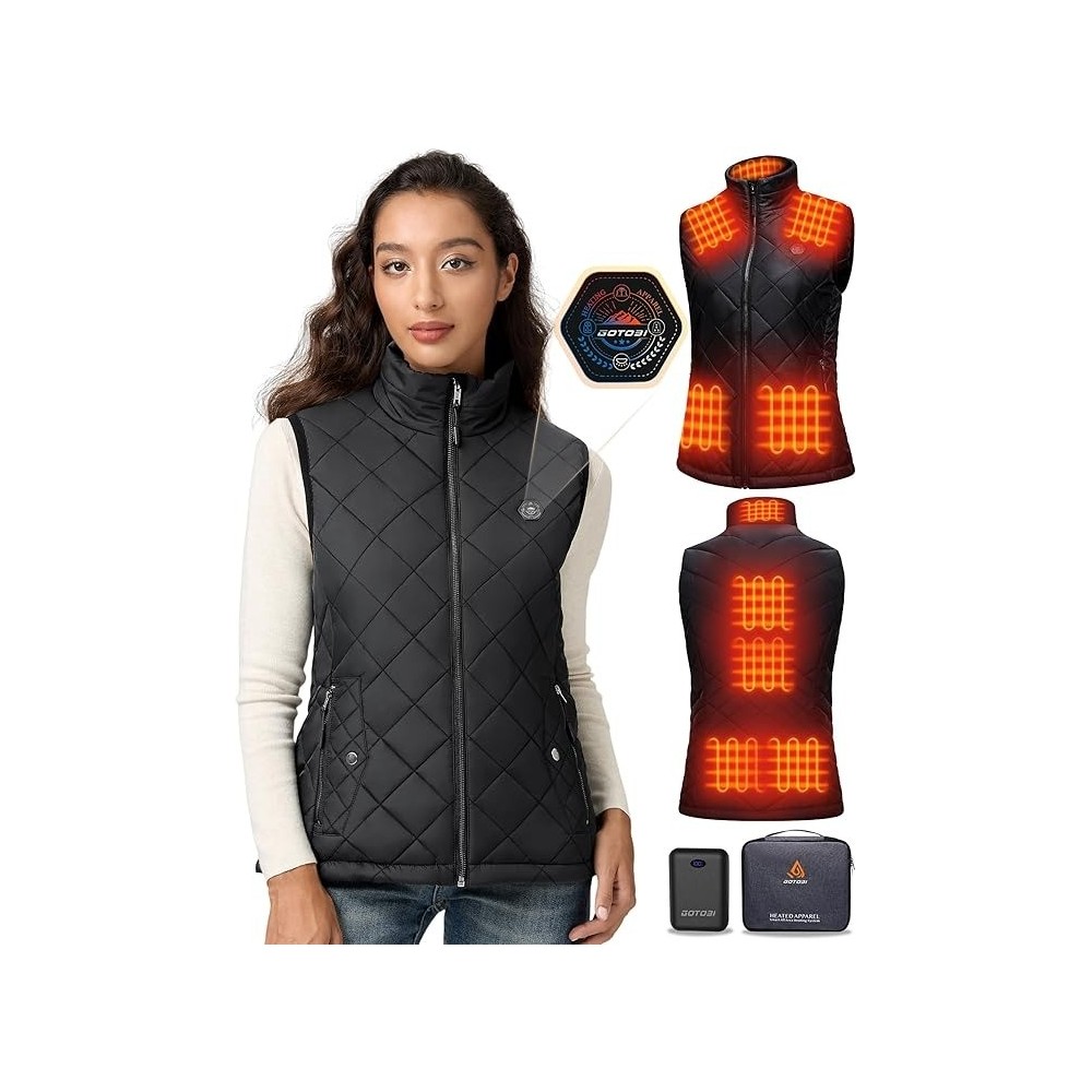 Women's heating vest Gotobi QL66 16000mAh 9 zones 3 levels Outdoor