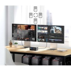 KVM USB 3.0 4xpc 2xmondiční DP1.4 + HDMI2.1 8k @ 60Hz 5Gbps