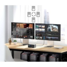 KVM USB 3.0 4XPC 2xMonitory DP1.4 + HDMI2.1 8K @ 60Hz 5GBPS