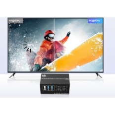 KVM USB 3.0 4XPC 2XMONITÓNU DP1.4 + HDMI2.1 8K @ 60Hz 5GBPS