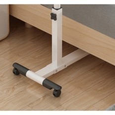 Faltbarer Laptoptisch auf dem Bett mit hoher einstellbarer und rotierter Weiß, weiß