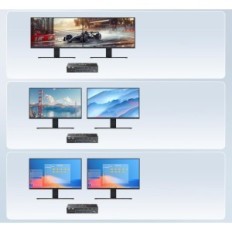 KVM Switch 3 Datamaskiner 2 KCEVE KVM302DH Monitors DP HDMI USB 3.0 8K @ 30 4K @ 144/60 Hz