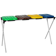 Mango de soporte en bolsas 120l para la desregation basura - 4 tipos de residuos