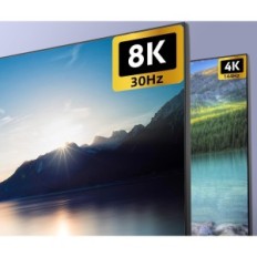 KVM USB 3.0 HDMI + 2DP 3 PCs 3 monitorok KCEVE KC- KVM303DH 8K @ 60Hz 4K @ 144Hz