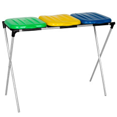 Stand rukojeť na 120l taškách pro segregaci odpadky - 3 typy odpadů