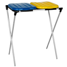 Suporte em sacos de 120L para lixo de segregação - 2 tipos de resíduos