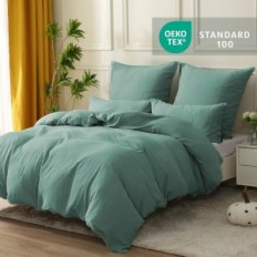 Double linen Mulinowa 135x200 Soulful 4el. Cotton Green Bean Castle