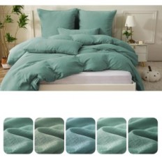 Double pellava Mulinowa 135x200 sielullinen 4el. Puuvilla Green Bean Castle