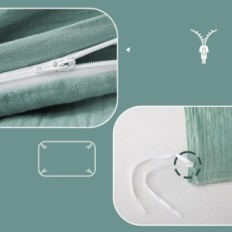 Double pellava Mulinowa 135x200 sielullinen 4el. Puuvilla Green Bean Castle