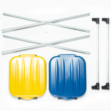 Support pour sacs de 120L pour déchets à trier - 2 types de déchets