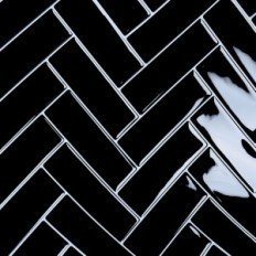 Naklejki 3D na ścianę VaryPaper Herringbone 30,5x30,5 cm, 20 szt. czarne