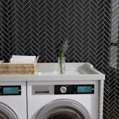 3D stickers for the VaryPaper Herringbone wall 30.5x30.5 cm, 20 pcs. Black