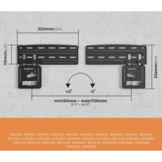 TV Holder 43-85 "VESA 1200x800 til Samsung Neo QLED Ultra Slim 60kg