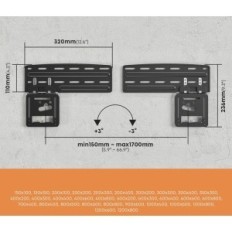 Τηλεόραση 43-85 "VESA 1200x800 για τη Samsung Neo Zled Ultra Slim 60kg