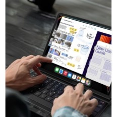 Fodral med tangentbord för iPad Air / Pro 11 "Qulose Qwertz Bluetooth Svart USB-C