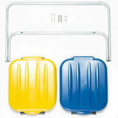 Support mural suspendu pour le tri des déchets 2 couleurs - sacs 120L