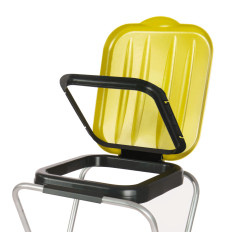 Support mural suspendu pour le tri des déchets jaune - sacs de 120L