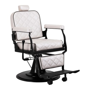 Barberstol Carlos Extra Pearl — forfra