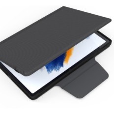 Fodral med tangentbord för Galaxy Tab A8 10.5 "SM-X200 / X205 / x207 Roofei Qwertz bakgrundsbelyst med pekplatta