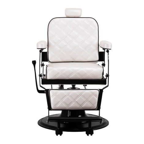 Poltrona da barbiere Carlos Extra Pearl — vista frontale