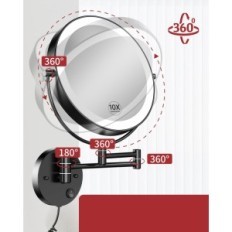 Espejo de pared LED GOSPIRE 9 "3 colores 1x / 10x agrandar imagen