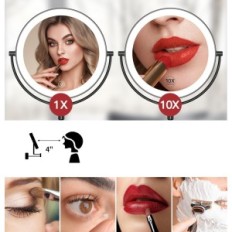 Wall Mirror LED Gospire 9 "3 Barve 1x / 10x večja slika