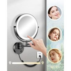 Wall Mirror LED GOSKRE 9 "3 FARVER 1X / 10X større billede
