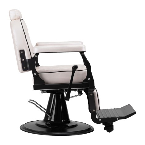 Barbierstuhl Carlos Extra Pearl — Seitenansicht