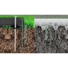 Bordo da giardino Elastico 10 cm. Yeebeca 20 m Long Set con 60 perni