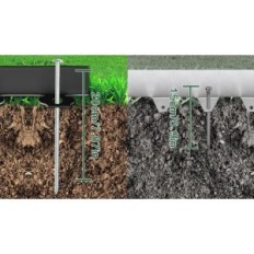 Bordure de jardin élastique 10 cm. YEEEBECA 20 m de long avec 60 broches