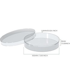 Petri dishes plastic 100mm VabioTh 100 pieces sterile with lid