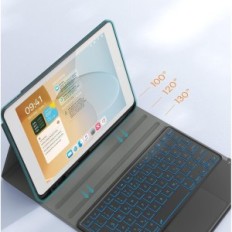 CAS AVEC IPAD 10.2 7/8/9 GEN CHESON YFX7-BK-DE-B QWERTZ illuminé