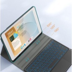 Juhtum iPad 10.2 7/8/9 Gen Cheson YFX7-BK-de-B QWERTZ valgustatud