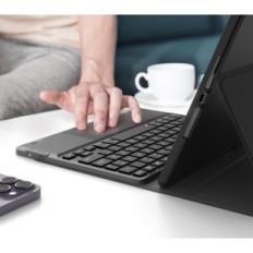 Fall mit iPad 10.2 7/8/9 Gen Cheson YFX7-BK-DE-B QWERTZ beleuchtet