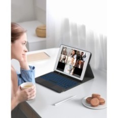 Caso com ipad 10.2 7/8/9 Gen Cheson YFX7-BK-DE-B QWERTZ iluminado