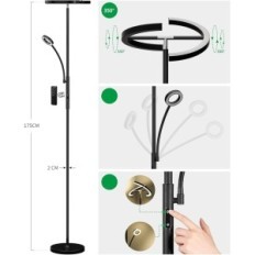 Brukt 20W stående lampe dimbar kaka antenner mf18813 7W fjernkontroll