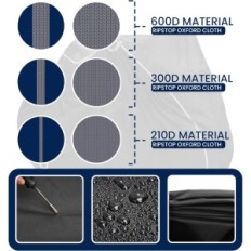 Μεταχειρισμένο Teamobsidian XL Curreling Cover 1-2 Ποδήλατα Αδιάβροχη 600D Oxford