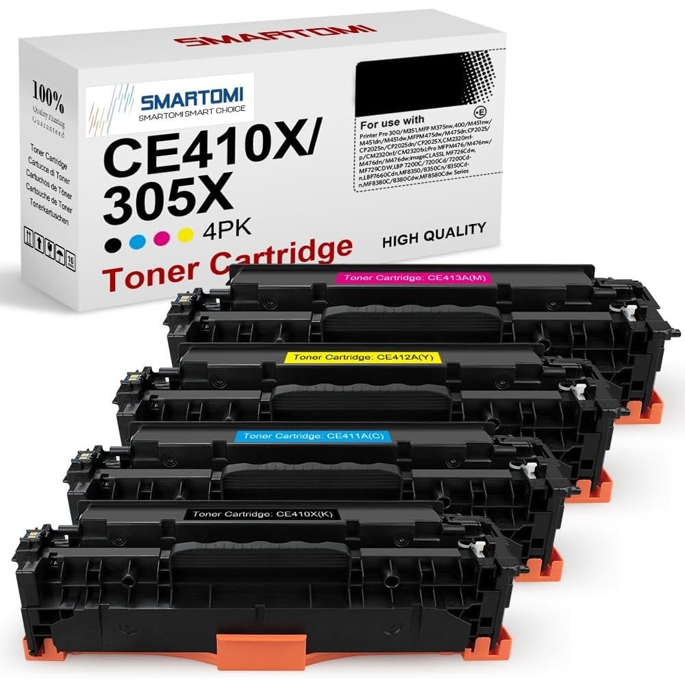 Výměna toneru pro HP LaserJet Pro M351 / M451 / M475 CE410x 305x 4-Pak lcl