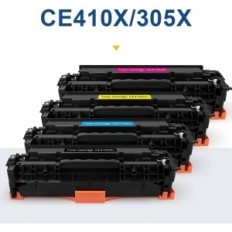 Toner Ersatz für HP LaserJet Pro M351 / M451 / M475 CE410X 305x 4-Pak LCl