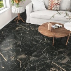 Vinyl tiles PVC 30x30 cm Yullpaper 24 pcs. Black and gold