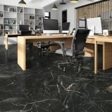 Azulejos de vinilo PVC 30x30 cm Papel de Yulla 24 PC. Negro y oro