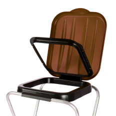 Wall holder hanging for segregation brown rubbish - 120l bags