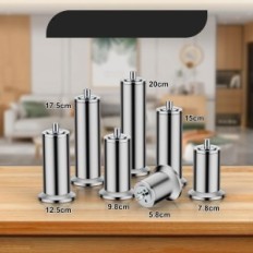 Jambes de meubles en acier inoxydable d'occasion / incomplètes de 304 couteaux de canapé M8 de 24 cm 4 pcs.