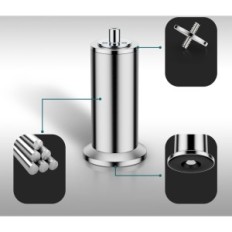 Jambes de meubles en acier inoxydable d'occasion / incomplètes de 304 couteaux de canapé M8 de 24 cm 4 pcs.