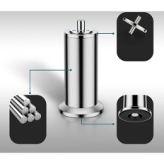 Jambes de meubles en acier inoxydable d'occasion / incomplètes de 304 couteaux de canapé M8 de 24 cm 4 pcs.