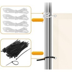 Použité 4 × 5m Garden Garden Sail 95% UV bez vrtací krém s lany