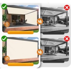 Kasutatud 4 × 5M aed purjetab 95% UV ilma trosside puurimata koor