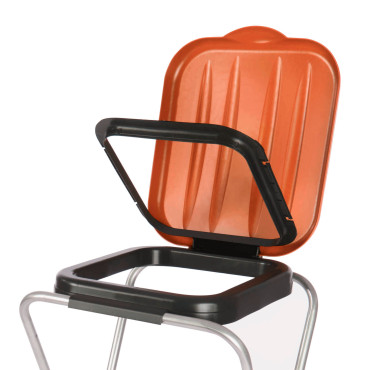 Suporte de parede Pendurado para segregação de lixo vermelho - 120L sacos